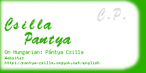csilla pantya business card